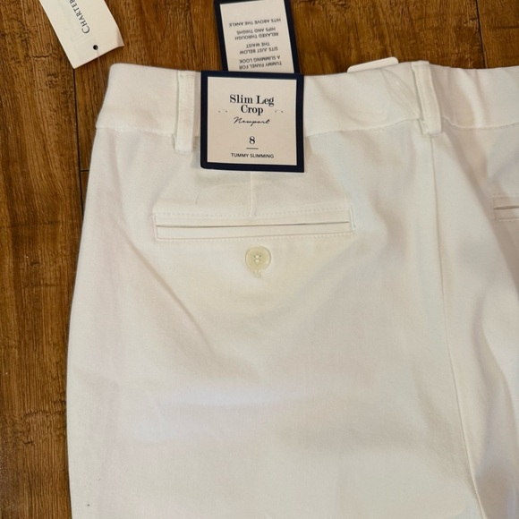 CHARTER CLUB Women’s White Tummy Slimming Newport Slim Leg Crop Pants Size 8 - Picture 11 of 12